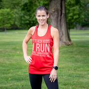 Women's Racerback Performance Tank Top - I Teach Kids I Run Half Marathons