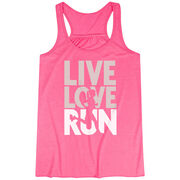 Flowy Racerback Tank Top - Live Love Run Silhouette