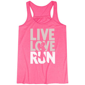 Flowy Racerback Tank Top - Live Love Run Silhouette