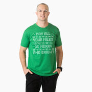 Running Short Sleeve T-Shirt -  May All Your Miles Be Merry and Bright