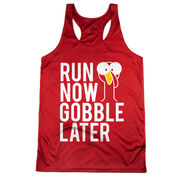 Women's Racerback Performance Tank Top - Run Now Gobble Later (Bold)