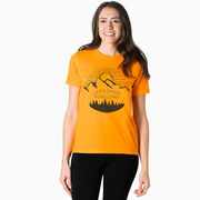 Running Short Sleeve T-Shirt - Life's Short Run Long (Mountains)