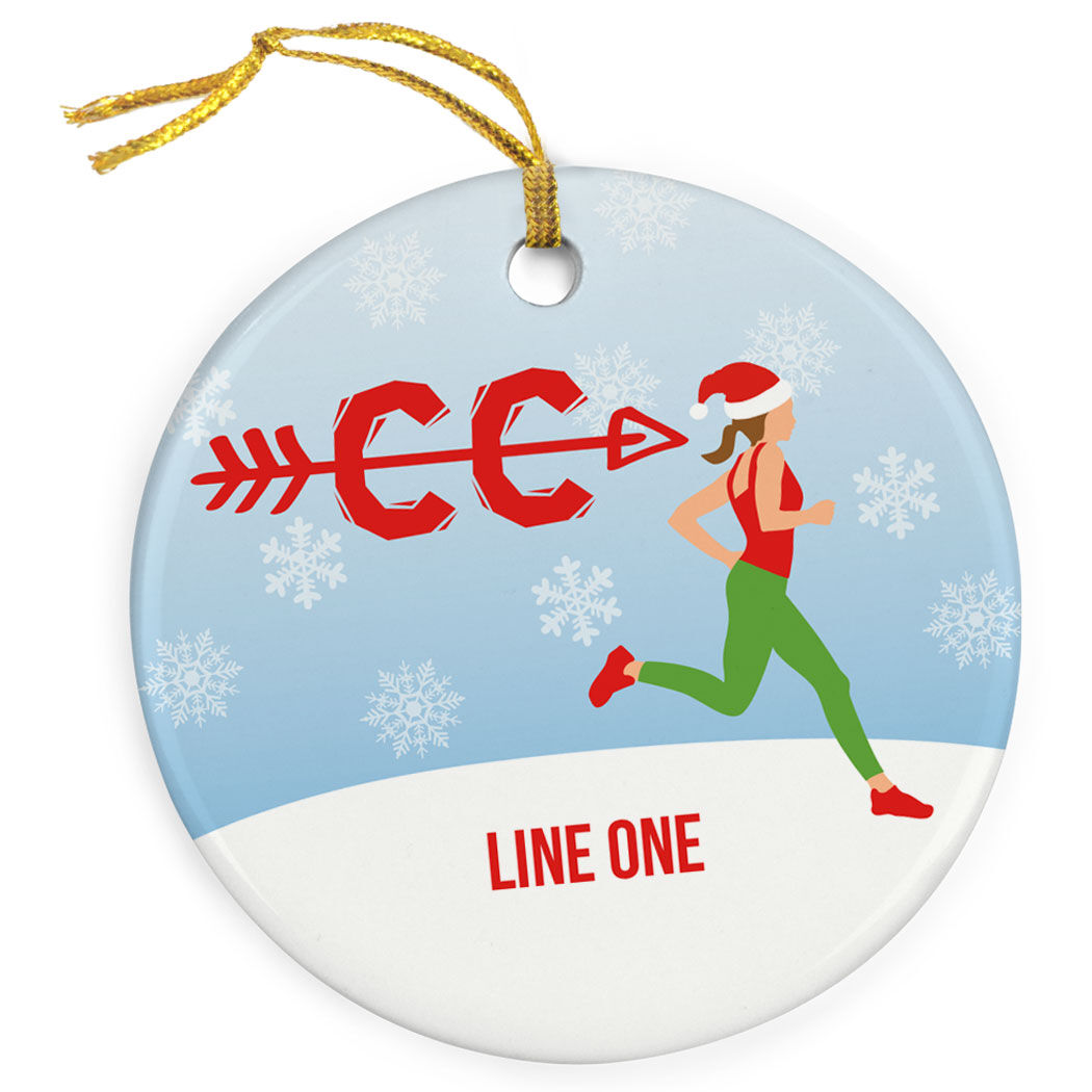 Good Cross Country Christmas Ornament Part - 11: ... Cross Country Porcelain Ornament CCu0027ing Through The Snow ...