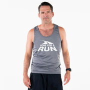 Men's Running Performance Tank Top - Gone For a Run&reg; White Logo