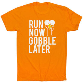 Running Short Sleeve T-Shirt - Run Now Gobble Later (Bold)