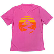 Women's Short Sleeve Tech Tee - Run Trails Sunset