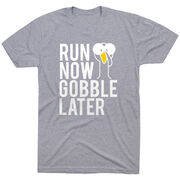 Running Short Sleeve T-Shirt - Run Now Gobble Later (Bold)