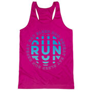 Women's Racerback Performance Tank Top - Eat Sleep Run Repeat