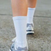 RunTechnology® Performance Mid-Calf Socks - White
