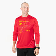 Men's Running Long Sleeve Performance Tee - Boston Route