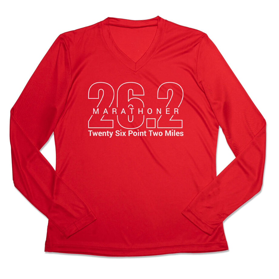 Women's Long Sleeve Tech Tee - Marathoner 26.2 Miles
