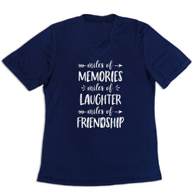 Women's Short Sleeve Tech Tee - Miles of Friendship Mantra