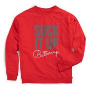 Running Raglan Crew Neck Pullover - Suck It Up Buttercup