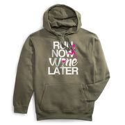 Statement Fleece Hoodie -  Run Now Wine Later (Bold)