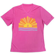 Women's Short Sleeve Tech Tee - Here Comes The Sun