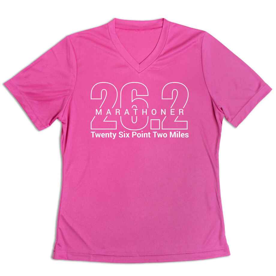 Women's Short Sleeve Tech Tee - Marathoner 26.2 Miles