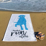 Running Premium Beach Towel - Never Run Alone