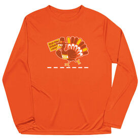 Men's Running Long Sleeve Performance Tee - Thanksgiving Run Now Gobble Later