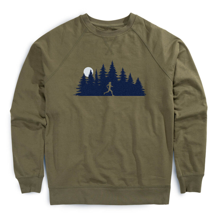 Running Raglan Crew Neck Pullover - Moonlit Run