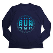 Women's Long Sleeve Tech Tee - Eat Sleep Run Repeat