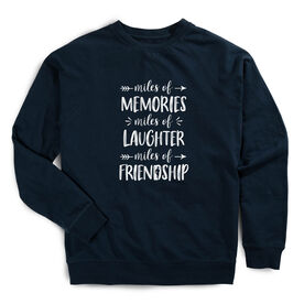 Running Raglan Crew Neck Pullover - Miles of Friendship Mantra