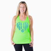 Women's Racerback Performance Tank Top - Love The Run