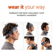 Running Multifunctional Headwear - Gone For a Run® Logo Gray RokBAND