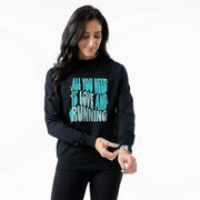 Running Raglan Crew Neck Sweatshirt - All You Need is Love and Running