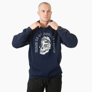 Statement Fleece Hoodie - Miles To Go Before I Sleep - Skull
