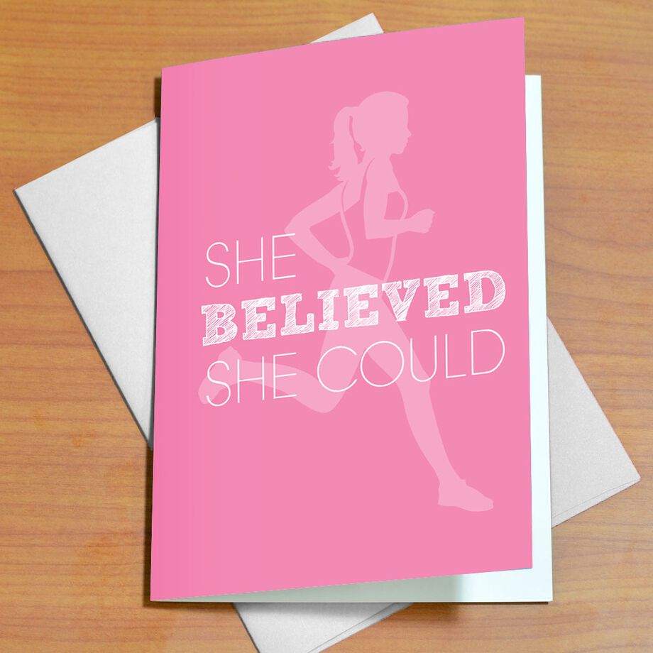 She Believed She Could So She Did Greeting Card