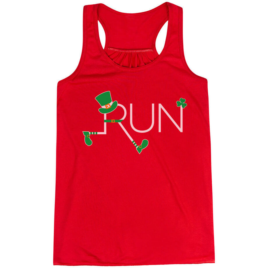 Running Flowy Racerback Tank Top - Let's Run Lucky