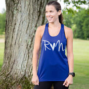 Women's Racerback Performance Tank Top - Run Heart