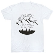 Running Short Sleeve T-Shirt - Life's Short Run Long (Mountains)