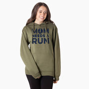 Statement Fleece Hoodie - Mom Needs A Run