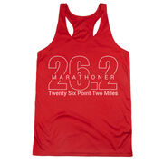 Women's Racerback Performance Tank Top - Marathoner 26.2 Miles 