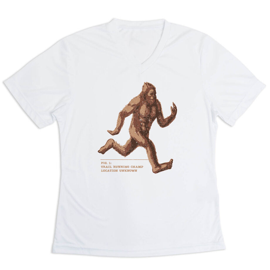 Women's Short Sleeve Tech Tee - Trail Running Champ [Adult Medium/White] - SS