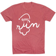 Running Short Sleeve T-Shirt - Santa Run Face 