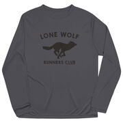 Men's Running Long Sleeve Performance Tee - Lone Wolf Runners Club