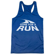 Women's Racerback Performance Tank Top - Gone For a Run&reg; White Logo