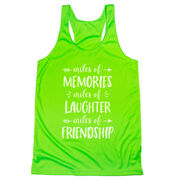 Women's Racerback Performance Tank Top - Miles of Friendship Mantra