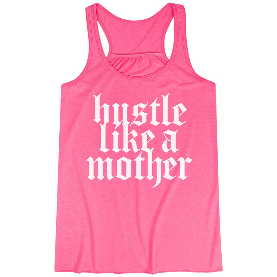 Flowy Racerback Tank Top - Hustle Like a Mother