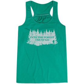 Flowy Racerback Tank Top - Into the Forest I Must Go Hiking