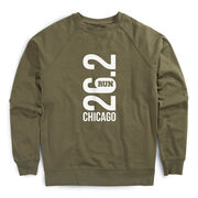 Running Raglan Crew Neck Pullover - Chicago 26.2 Vertical