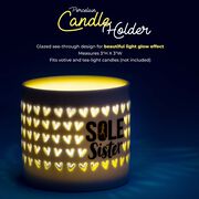 Soleil Home&trade; Running Porcelain Candle Holder - Sole Sister