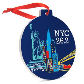 Running Round Ceramic Ornament - NYC 26.2