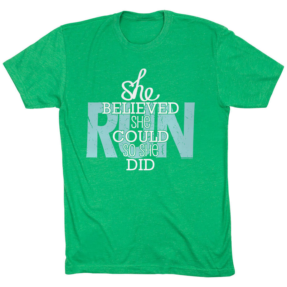 Running Short Sleeve T-Shirt - She Believed She Could So She Did