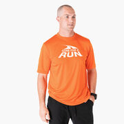 Men's Running Short Sleeve Performance Tee - Gone For a Run&reg; White Logo