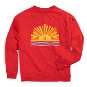 Running Raglan Crew Neck Pullover - Here Comes The Sun