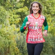 Women's Running Long Sleeve Performance Tee - Ugly Sweater