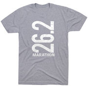 Running Short Sleeve T-Shirt - 26.2 Marathon Vertical 